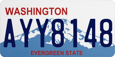 WA license plate AYY8148