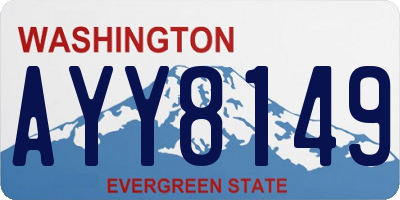 WA license plate AYY8149