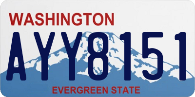 WA license plate AYY8151