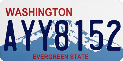 WA license plate AYY8152