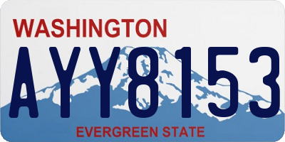 WA license plate AYY8153