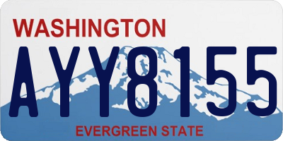 WA license plate AYY8155