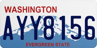 WA license plate AYY8156