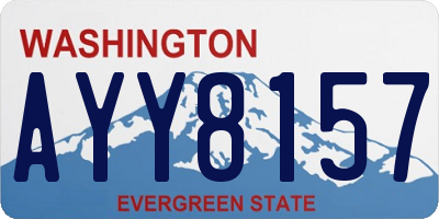 WA license plate AYY8157