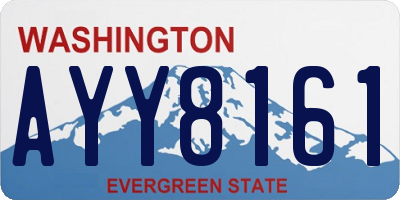 WA license plate AYY8161