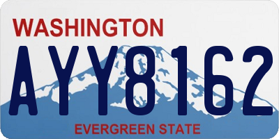 WA license plate AYY8162