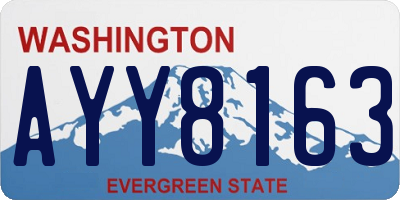 WA license plate AYY8163