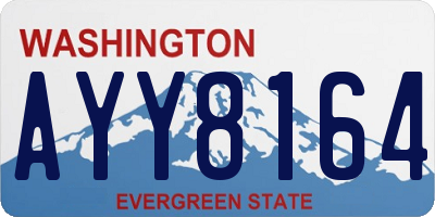 WA license plate AYY8164