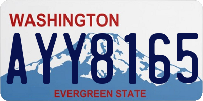 WA license plate AYY8165