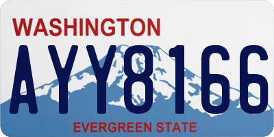 WA license plate AYY8166