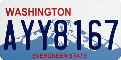 WA license plate AYY8167