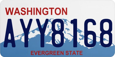 WA license plate AYY8168