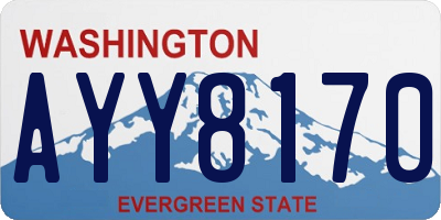 WA license plate AYY8170