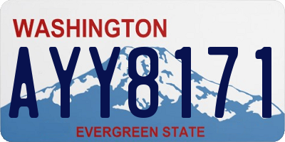 WA license plate AYY8171