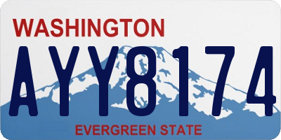 WA license plate AYY8174