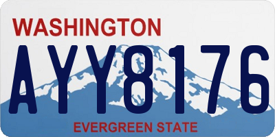 WA license plate AYY8176