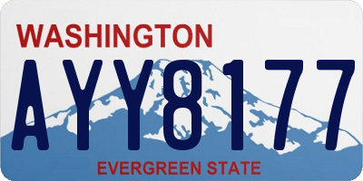 WA license plate AYY8177