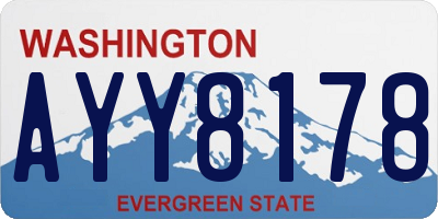 WA license plate AYY8178