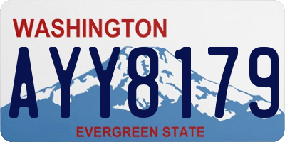 WA license plate AYY8179