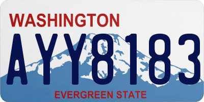 WA license plate AYY8183