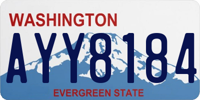 WA license plate AYY8184