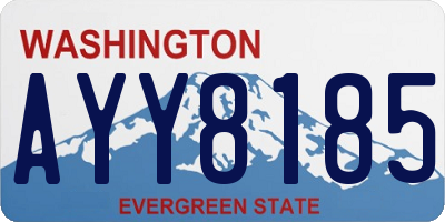 WA license plate AYY8185