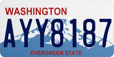 WA license plate AYY8187