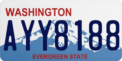 WA license plate AYY8188