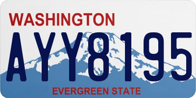 WA license plate AYY8195