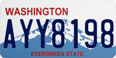 WA license plate AYY8198