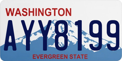 WA license plate AYY8199