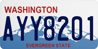 WA license plate AYY8201