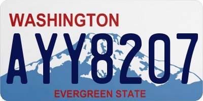 WA license plate AYY8207