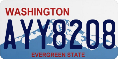 WA license plate AYY8208