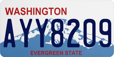 WA license plate AYY8209