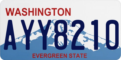 WA license plate AYY8210