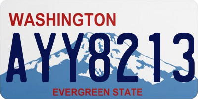 WA license plate AYY8213