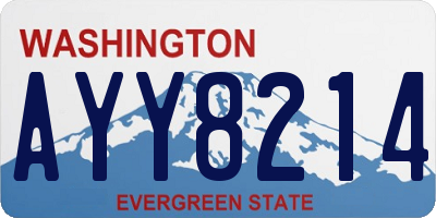 WA license plate AYY8214