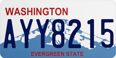 WA license plate AYY8215