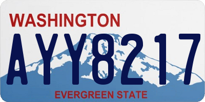 WA license plate AYY8217