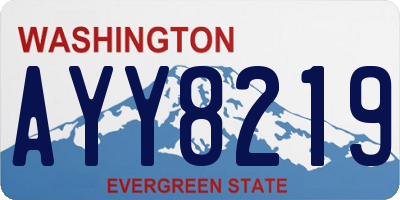 WA license plate AYY8219