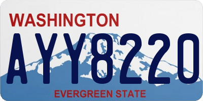 WA license plate AYY8220