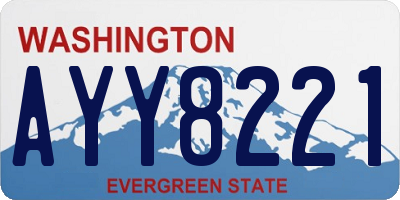 WA license plate AYY8221