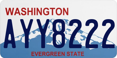 WA license plate AYY8222