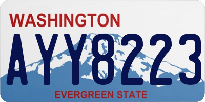 WA license plate AYY8223