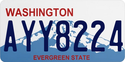 WA license plate AYY8224