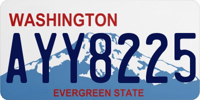 WA license plate AYY8225