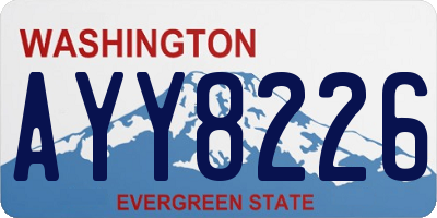 WA license plate AYY8226