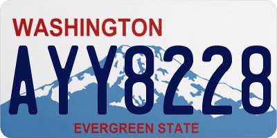 WA license plate AYY8228