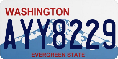 WA license plate AYY8229